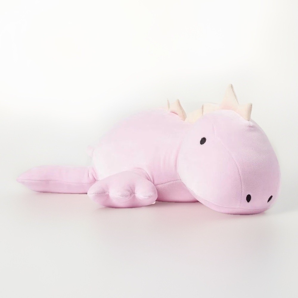 Pillowfort Weighted Plush Dinosaur Throw Pillow Soft Stuffed Toy for Kids Purple
